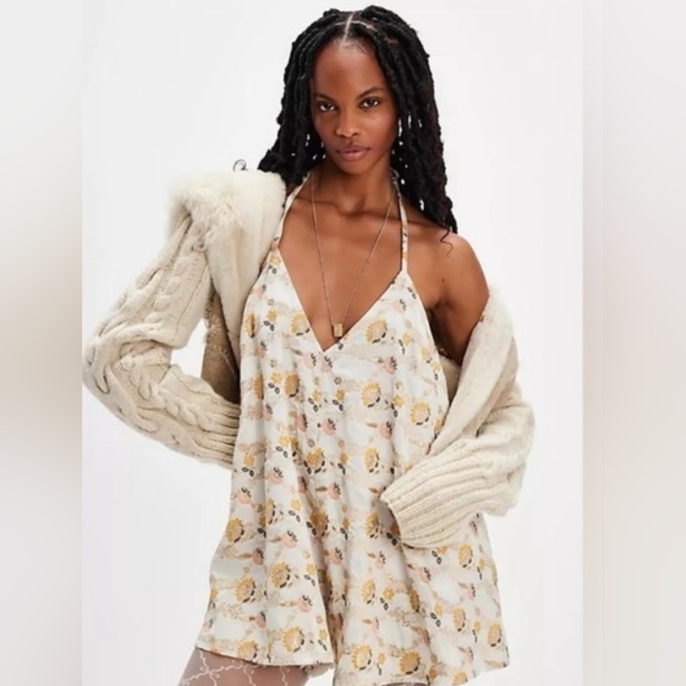 Free People Chiara Playsuit Romper Sz. L – Boho Chic Style New w/o Tags